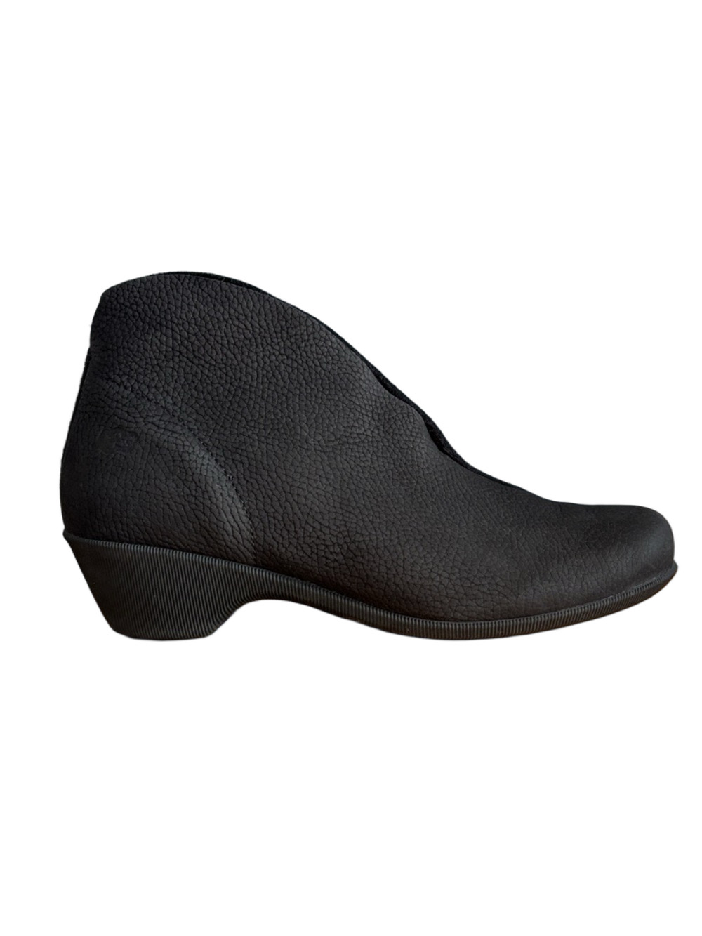 Loints of Holland Black Leather Ankle Boots Sculptural Minimalist Avant-Garde